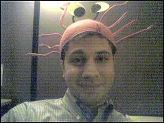 and the crab attacked my head...