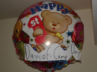Happy First Day At Camp Balloon