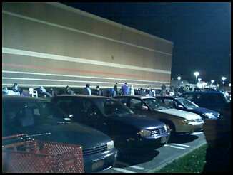 In the line